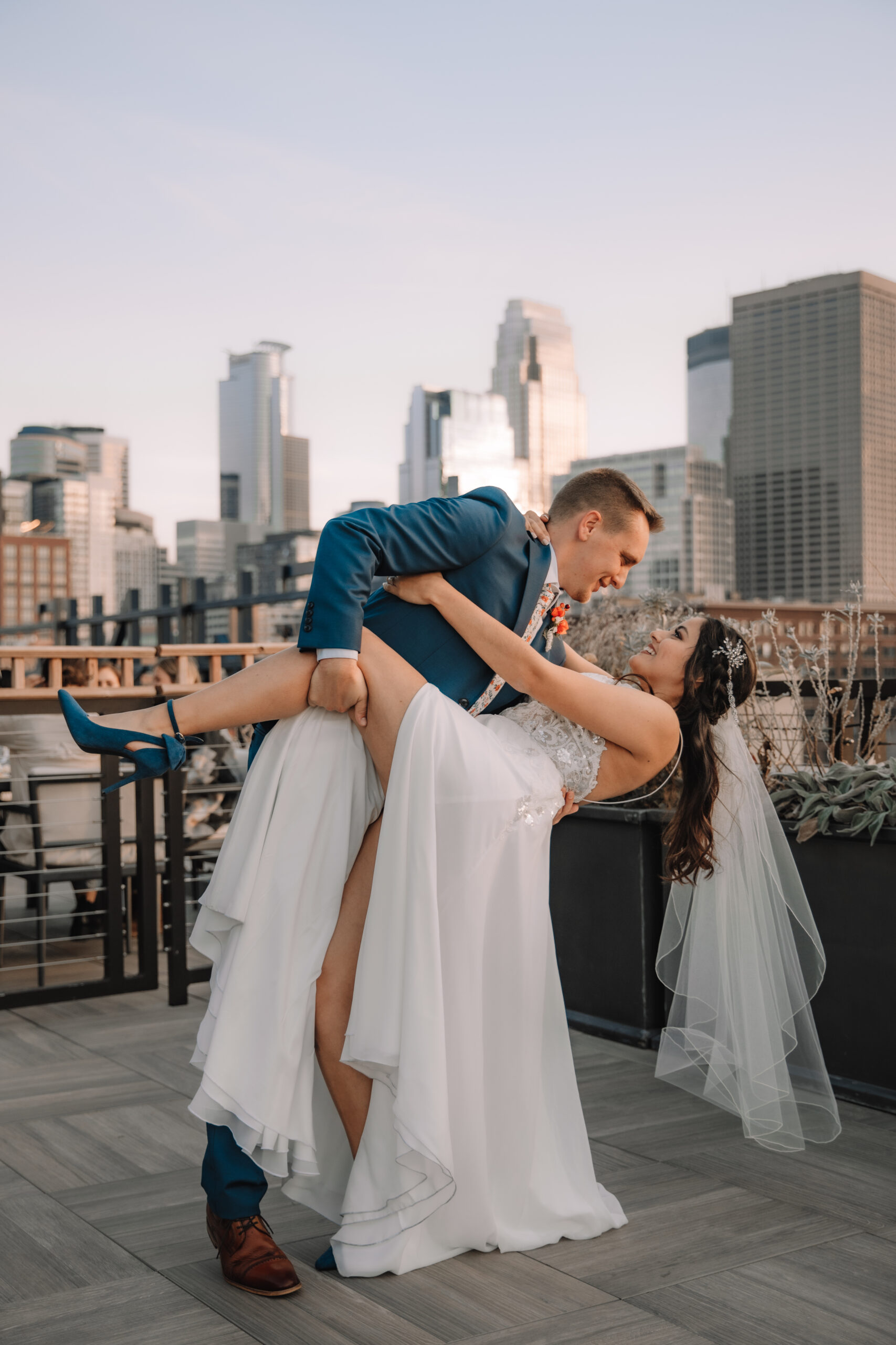 Intimate Wedding on the Rooftop of The Hewing Hotel in Downtown Minneapolis