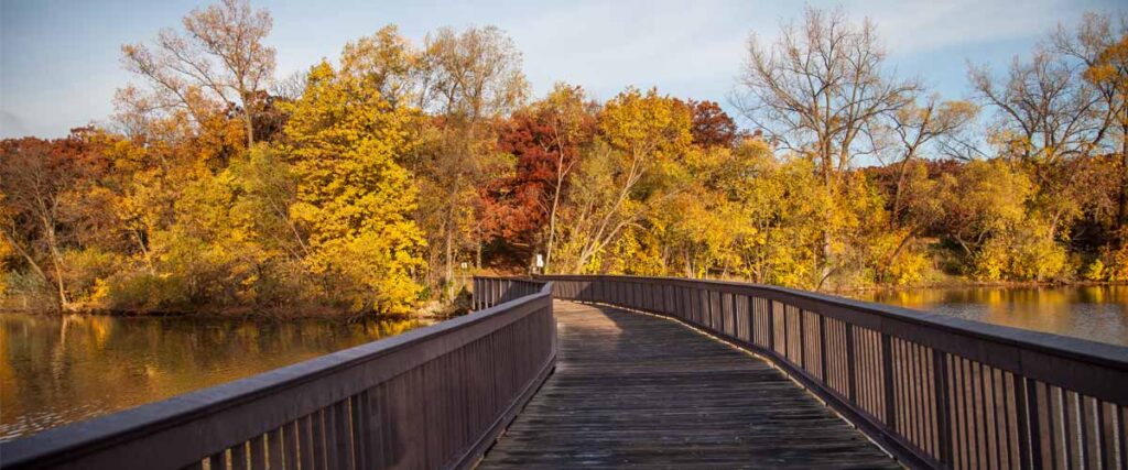 The beautiful bridge at Silverwood Park