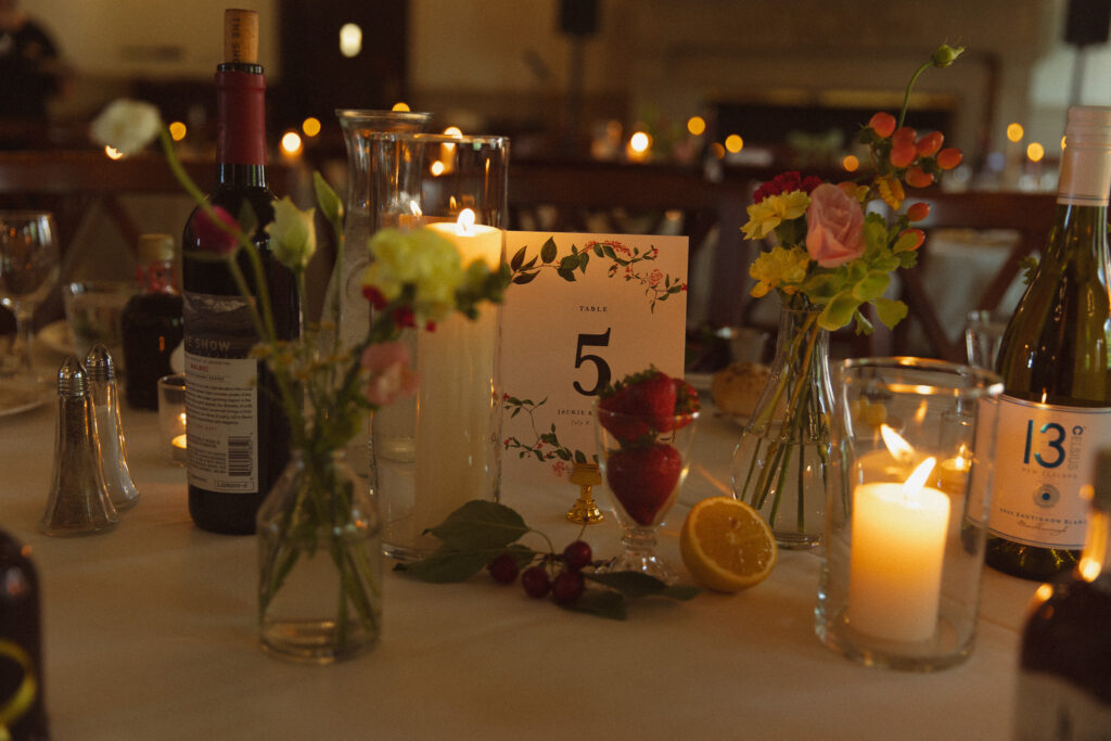 Beautiful simple wedding table set up and details at The Women's Club in Minneapolis for a Basilica of St. Mary Wedding