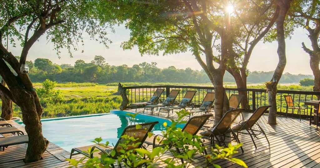 Beautiful image of sabi sands lodge deck 
