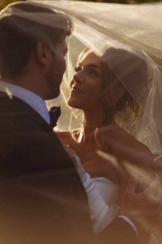 Bride and Groom Portraits at their Woods retreat wedding near Lake Minnetonka