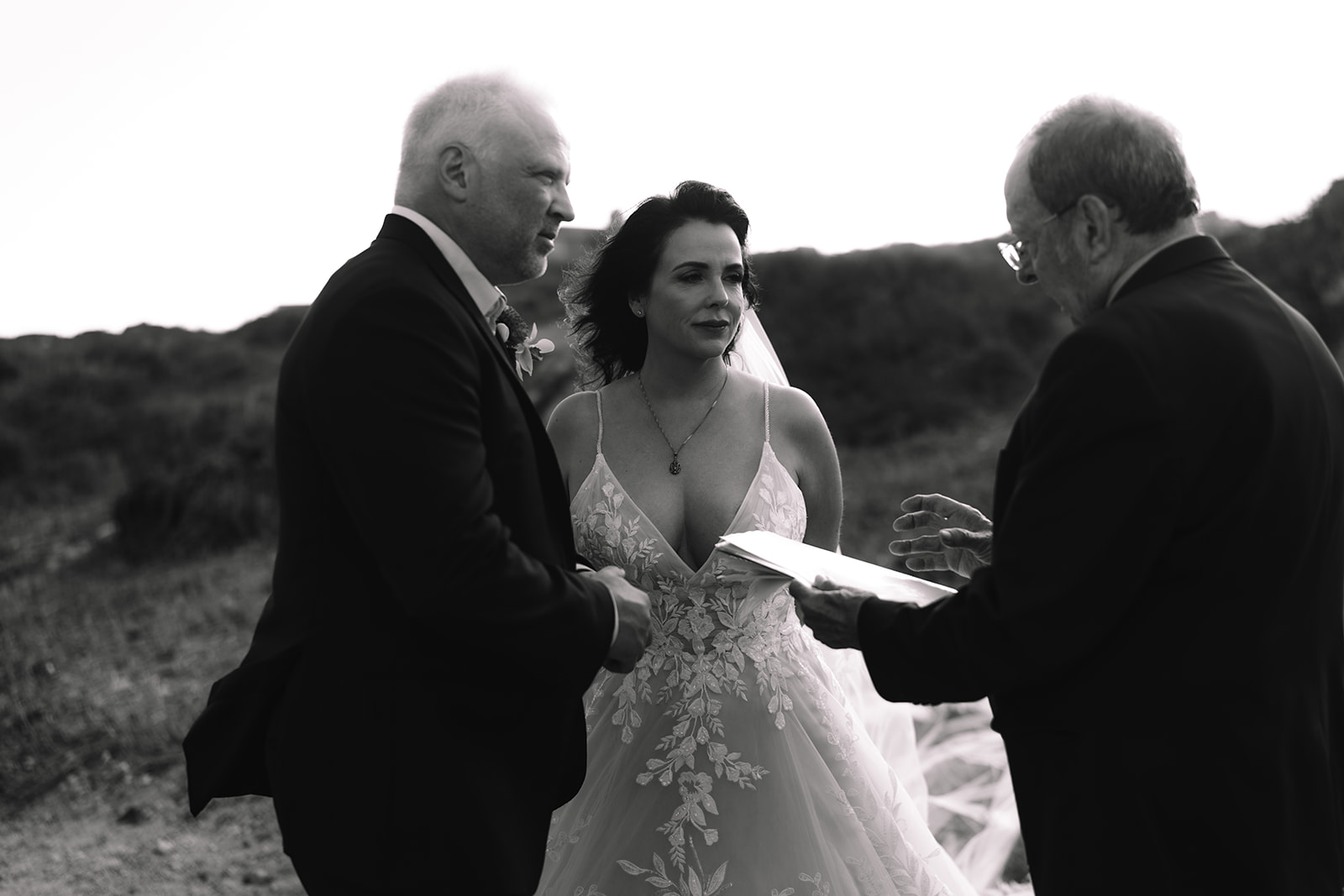 Legal ceremony during a Cape Town elopement at Stony Point