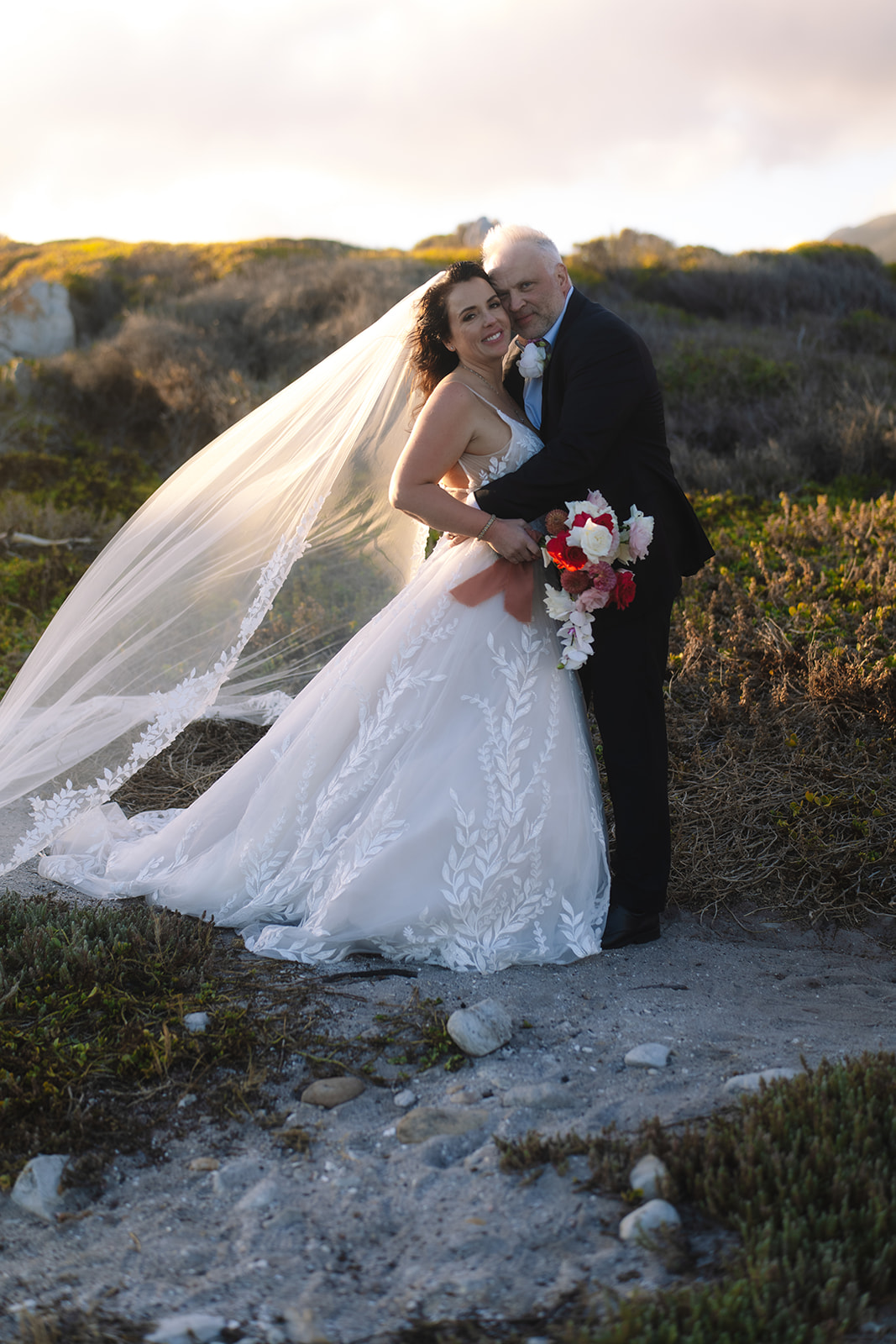Golden hour portraits after a Betty’s Bay elopement ceremony